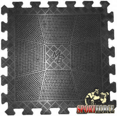 Напольное покрытие коврик резиновый, чёрный, толщина 20 мм MB-MatB1-20