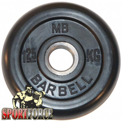 Обрезиненный диск MB Barbell d-25 - 1,25 кг