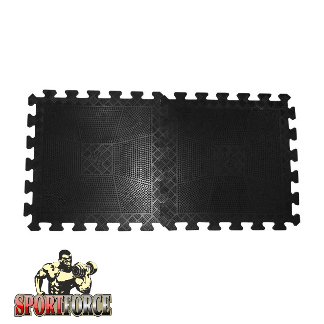 Напольное покрытие коврик резиновый 40 х 40 см, чёрный, толщина 12 мм MB-MatBL-12