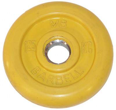 Диск обрезиненный, жёлтый, 31 мм, 1,25 кг (под заказ 1,5 - 2 недели)