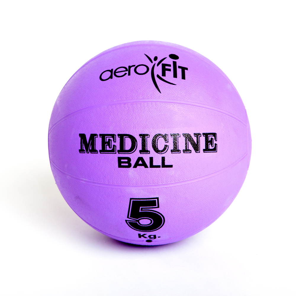 AEROFIT FT-MB-5K-V Набивной мяч 5кг, фиолетовый