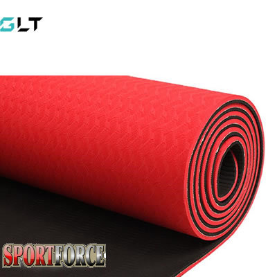 TPE коврик для гимнастики двухслойный GLT Fitness