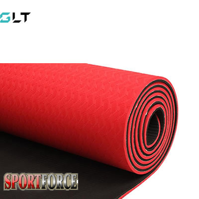 TPE коврик для йоги двухслойный GLT Fitness