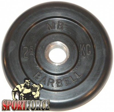 Обрезиненный диск MB Barbell d-25 - 2,5 кг