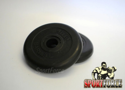 Обрезиненный диск MB Barbell ATLET d-51 - 1,25 кг