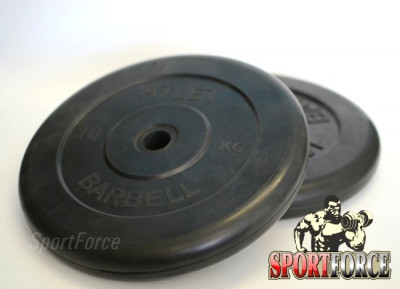 Обрезиненный диск MB Barbell ATLET d-25 - 10 кг